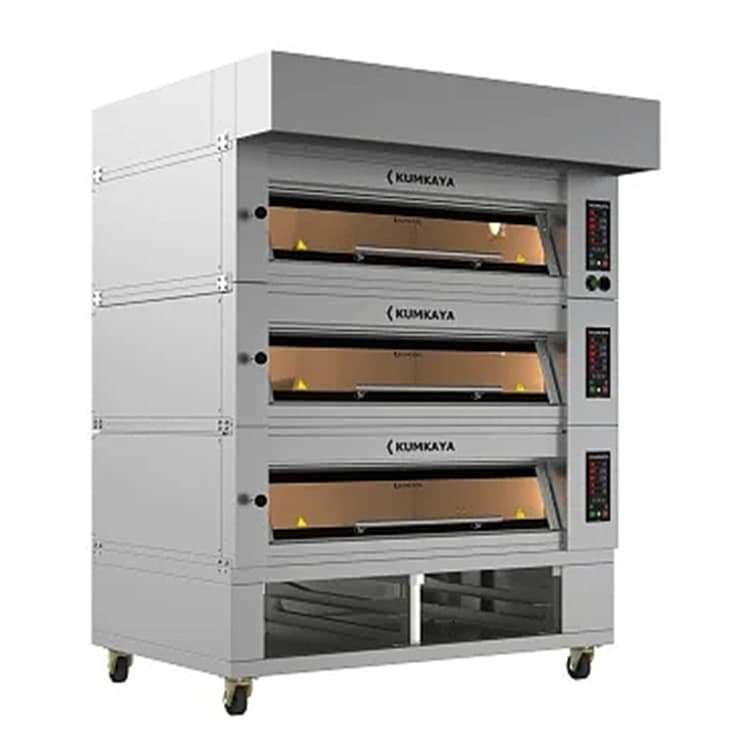 Печь подовая модульная Kumkaya EF 12080-3 с подставкой и вытяжкой