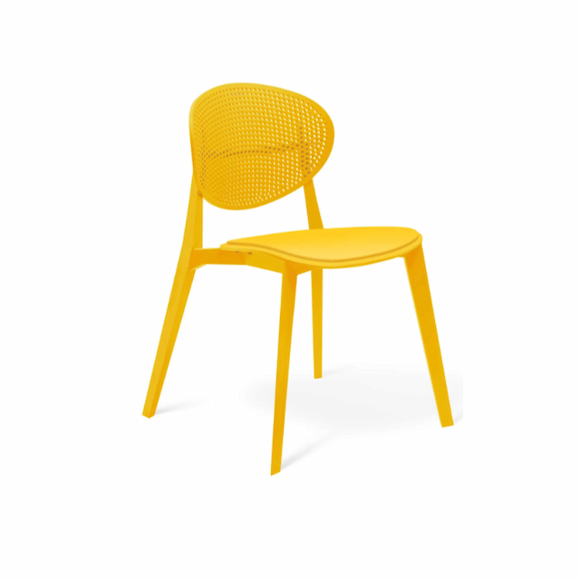 Стул пластиковый Клен SHT-S111-Р шеф141/2 с жестким сиденьем (желтый)