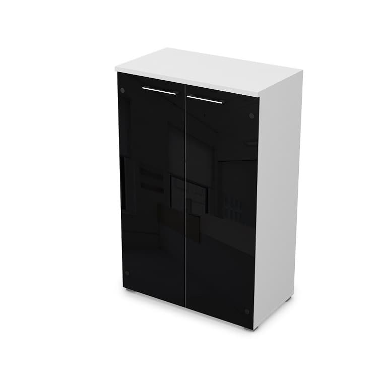 Шкаф АЛСАВ Gloss line 9НШ.017.7 белый премиум/металл глянец