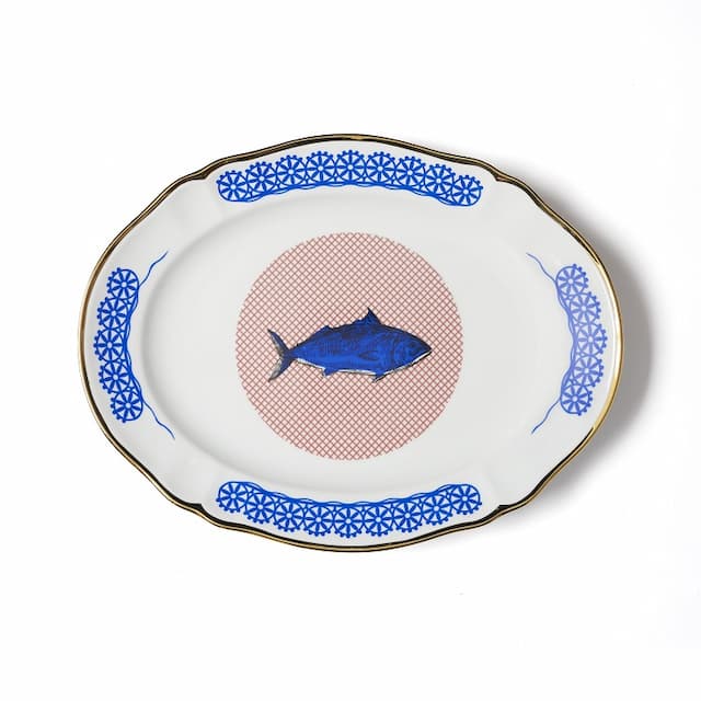 Блюдо овальное L 34 см Bitossi BEL PAESE BEL00098 Pesce