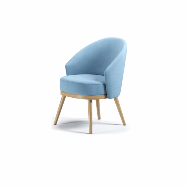 Кресло Клен Crocus пдк195 с мягким сиденьем (голубой)