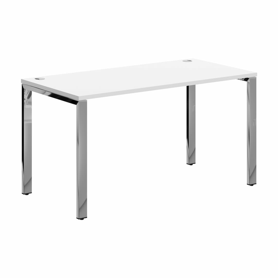 Стол прямой Skyland XGST 147.1 белый/нержавеющая сталь 1400х700х750 XTEN GLOSS
