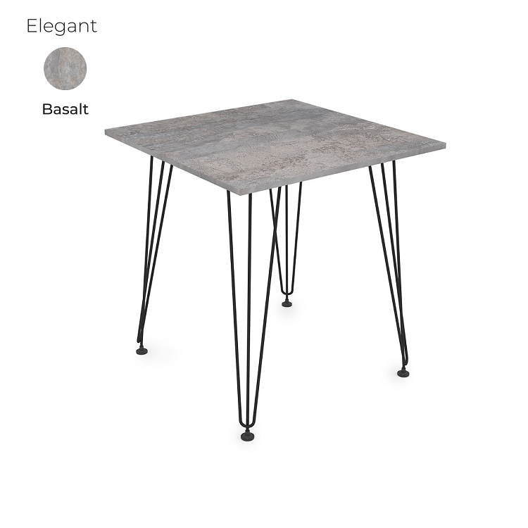 Стол обеденный квадратный Алсав 21Elegant.007 Basalt