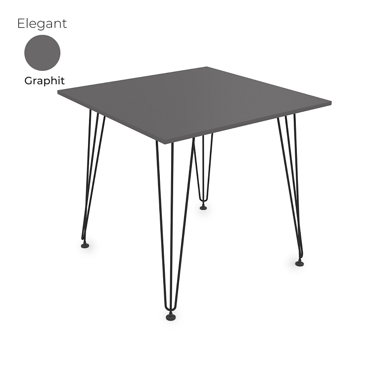 Стол обеденный квадратный Алсав 21Elegant.008 Graphit