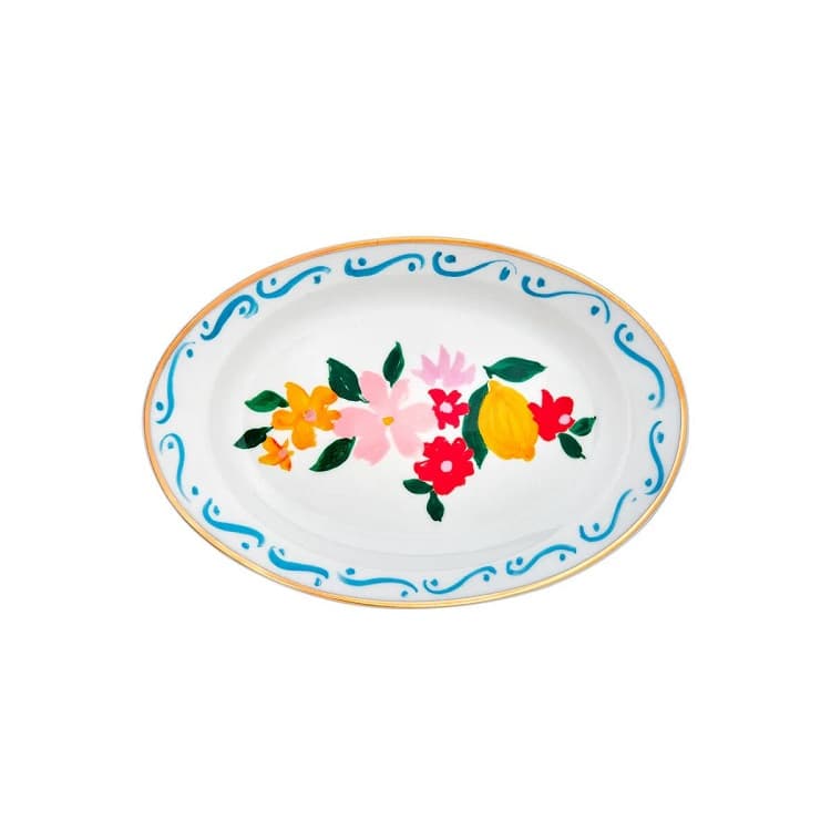 Блюдо овальное 19,5x13 см Bitossi Con Amore FTB02102 Fiori e limoni