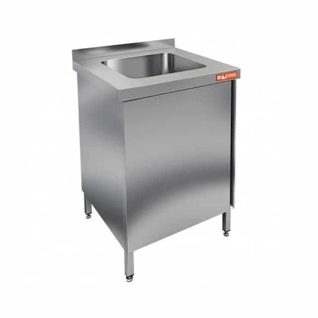 Стол с ванной моечной Hicold НСЗ1М-6/7БЛ (500х400х250) с левой распашной дверцей