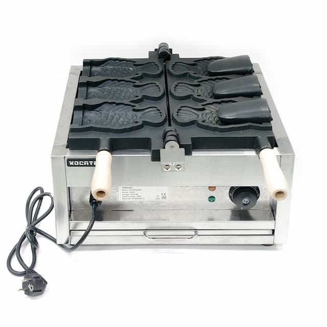 Вафельница тайяки для 3 рыбок Kocateq GH 15 Fish NW