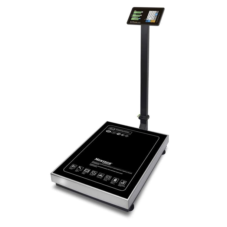 Торговые напольные весы MERTECH M-ER 333 ACLP-300.50/100 "TRADER" с расч. стоимости LCD